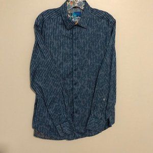 ROBERT GRAHAM Men's Long Sleeve Button Down Shirt - Size L